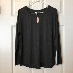Victoria’s Secret Dark Marled Grey Long Sleeve Tee